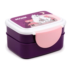 Lila/Rosa Bento lunchlåda med Mumin och Snorkfröken