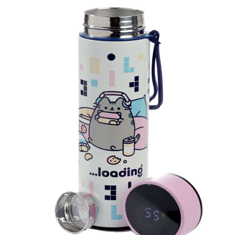 Pusheen The Cat  - Värmeisolerad flaska med digital termometer