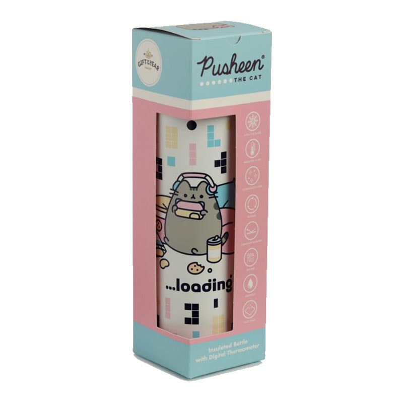 Pusheen The Cat  - Värmeisolerad flaska med digital termometer