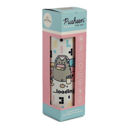 Pusheen The Cat  - Värmeisolerad flaska med digital termometer