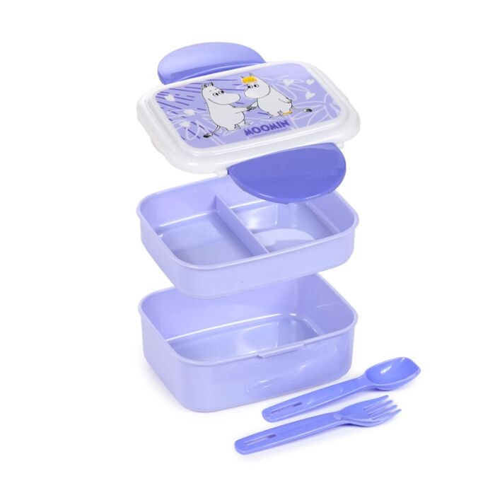 Mumin -  Bento stapelbar lunchlåda med bestick