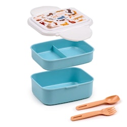 Feline Fine Katter - Bento stapelbar lunchlåda med bestick