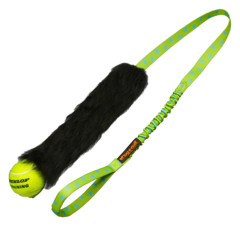 Tug-e-nuff Sheepskin Bungee Chaser With Tennisball