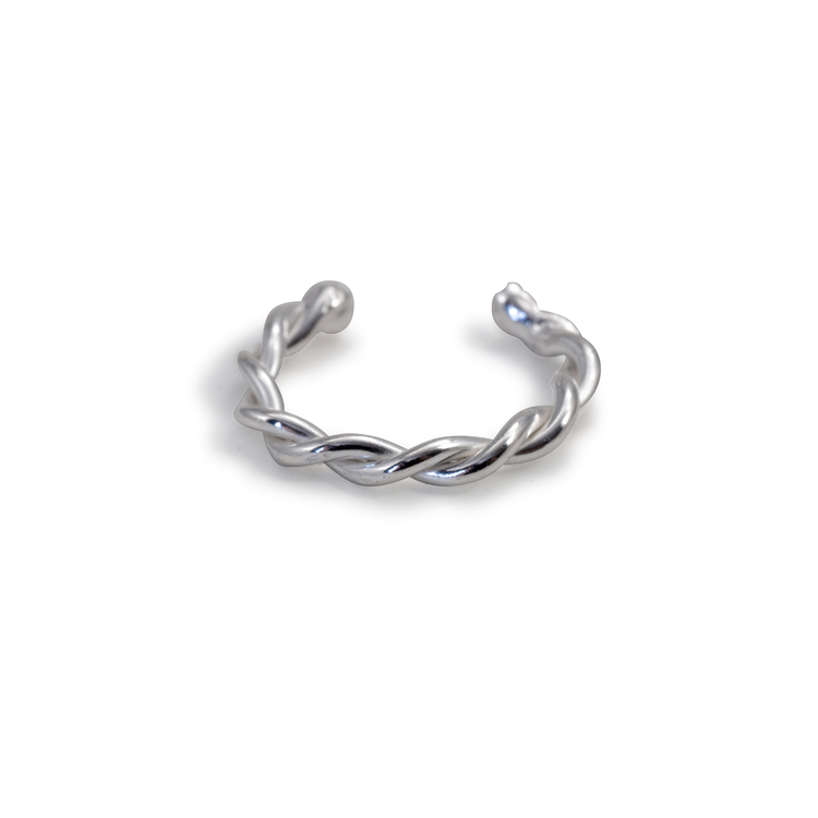 Septum Non-piercing Ring Tvinnad - Återvunnet Sterling Silver