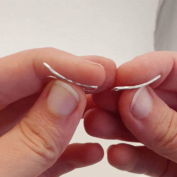 Second Hand Ear Climber – Örhänge i Återvunnet Silver