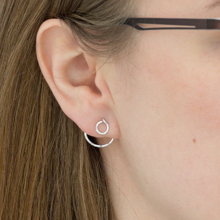 Second Hand Ear Jacket - Örhänge Cirkel i Återvunnet Silver