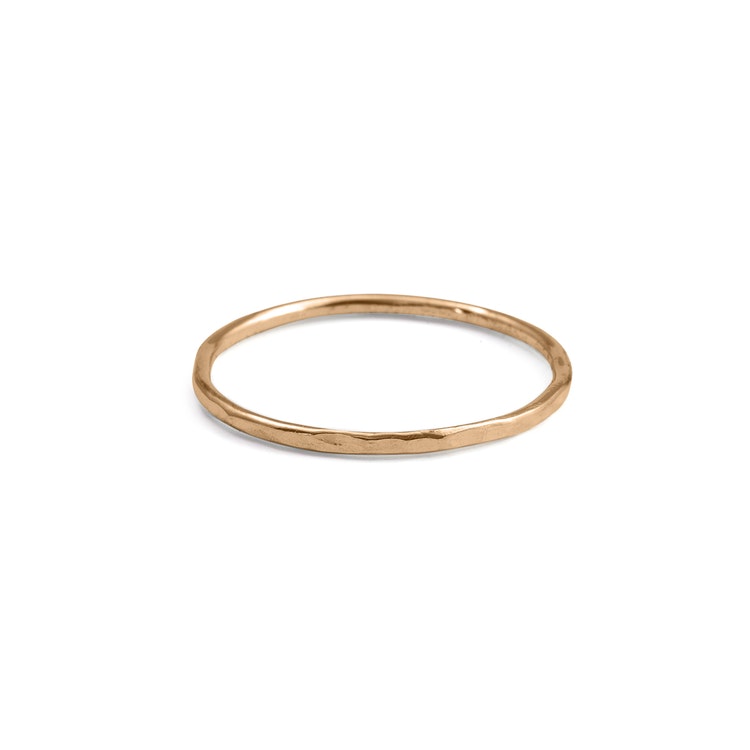 18k Återvunnet Guld Tunn Ring 1,2 mm Rödguld - MNOP Jewelry - Handgjorda  Smycken i Återvunnet Silver och Guld
