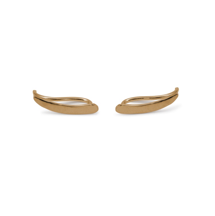 18k Ear Climber Barr – Örhänge i Återvunnet Guld - MNOP Jewelry -  Handgjorda Smycken i Återvunnet Silver och Guld