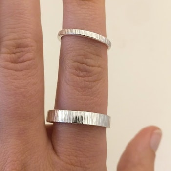 Ring Bark 4,5 mm i Återvunnet Silver