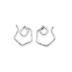 Ear Jacket - Örhänge Fyrkant Återvunnet Silver