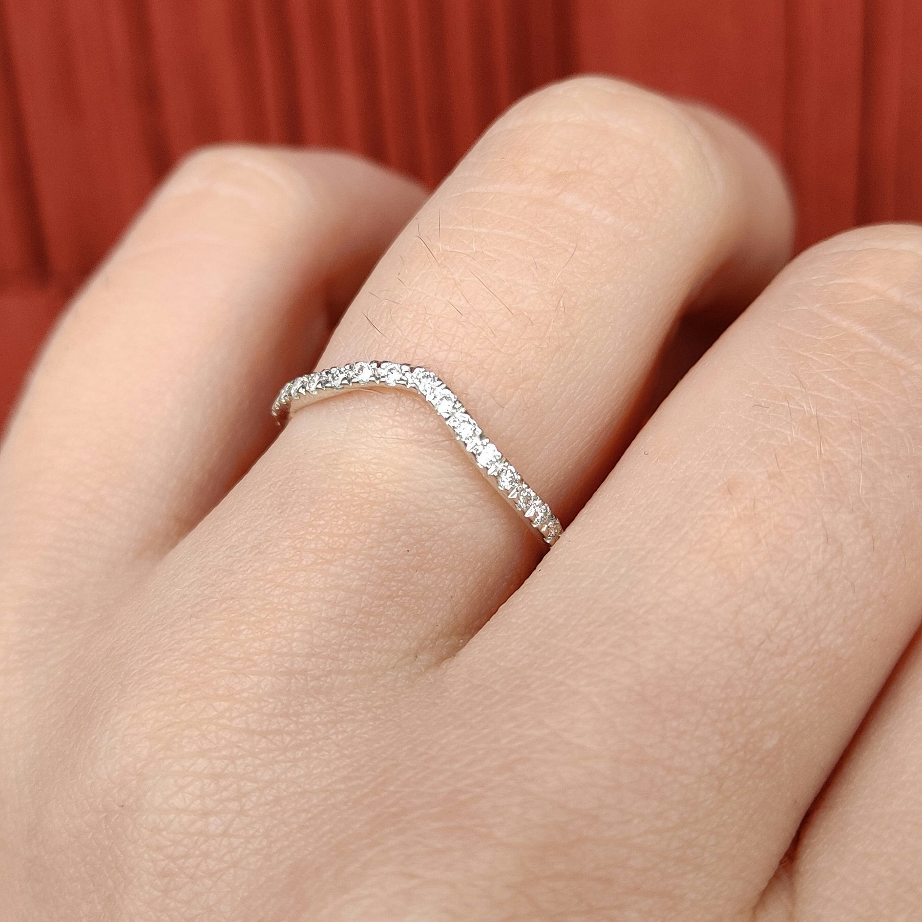 Alliansring Storlek 17,0 med labb-odlade diamanter Sterling Silver - MNOP  Jewelry - Handgjorda Smycken i Återvunnet Silver och Guld