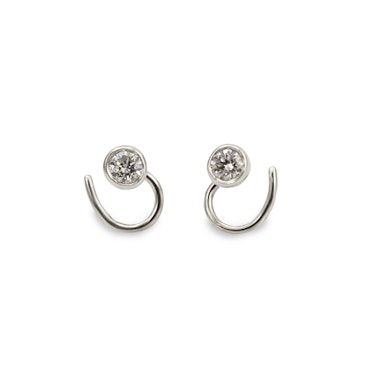 Diamant Comfort Små Örhängen Återvunnet Silver
