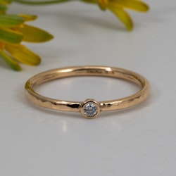 18K Greta Mini - Ring med Diamant Återvunnet Guld