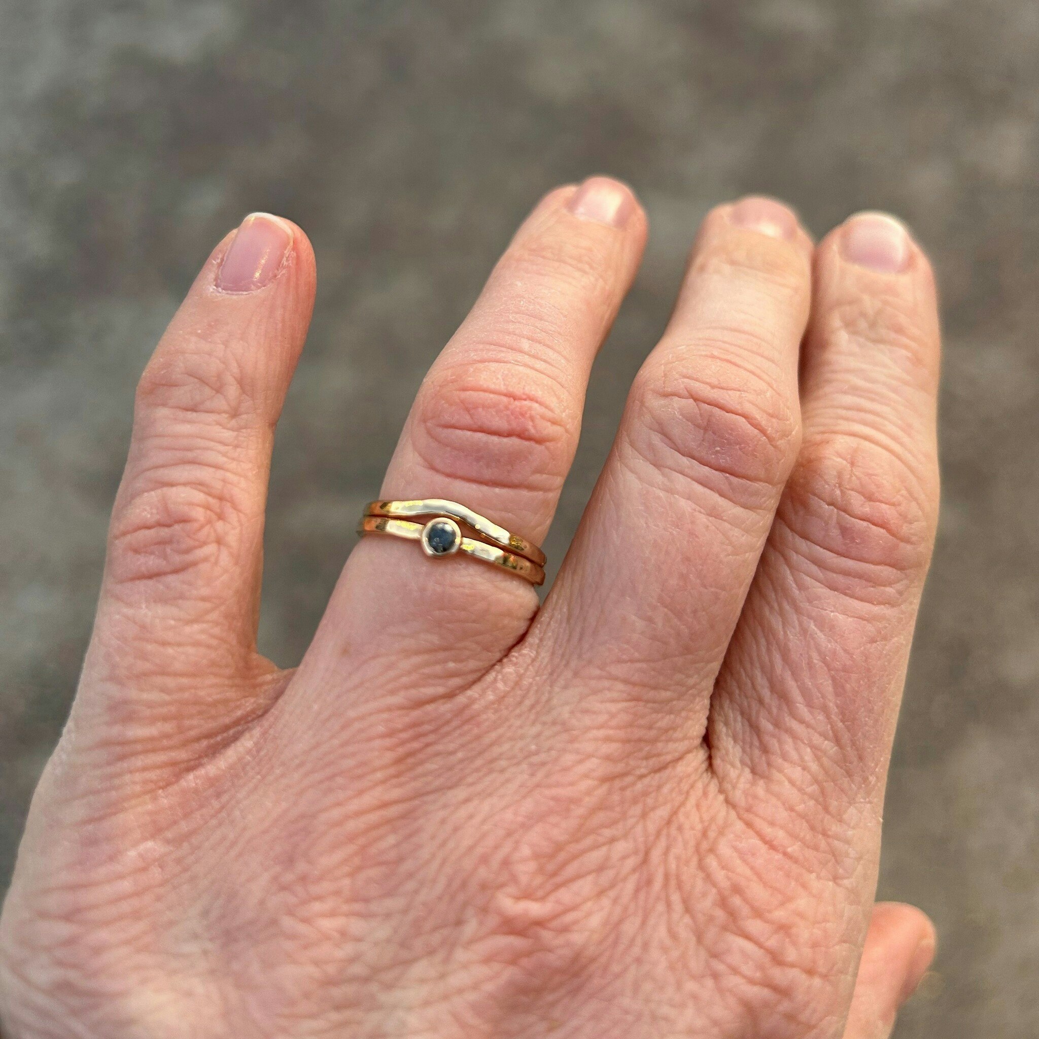Salt och Peppar diamant Förlovningsring 18k Återvunnet Guld - Greta