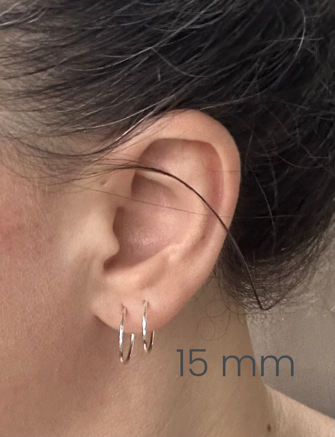 Mini Hoops Återvunnet Silver