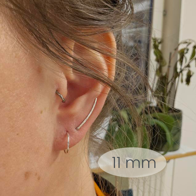 Mini Hoops Återvunnet Silver