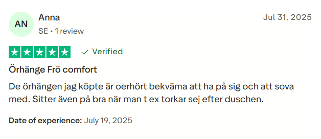 Frö - Comfort Örhängen i Återvunnet Silver