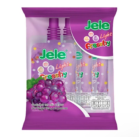 JELLY LIGHT POUCH FRESHY GRAPE (3X125G)