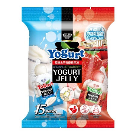 ROYAL FAMILY - YOGURT JELLY STRAWBERRY&ORIGINAL 300G