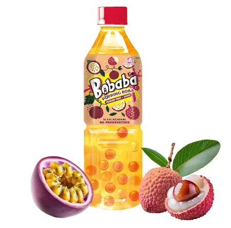 MADAMHONG - BUBBLE TEA DRINK PASSION FRUIT&LYCHEE 500ML