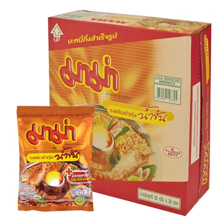 Hel kartong - Mama Creamy Tom Yum Räksmak 30 st