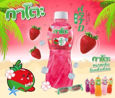 Kato - Drink Strawberry With Nata De Coco 320ml