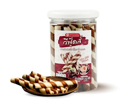 V-foods chocolate cream waffer sticks 180 g