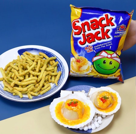 Snackjack - Ärtbågar kryddig kammusla smak