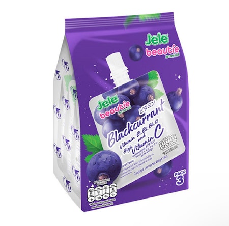 Jele beautie-  Vitamin Jelly Fruit Juice blackcurrant 150g x 3