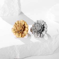 Steel Marigold Ring