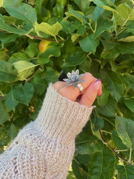 Steel Lotus Ring