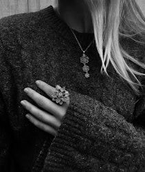 Steel Lotus Necklace