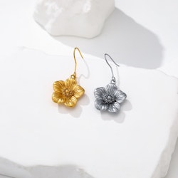 Steel Poppy Earring