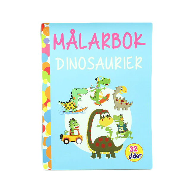 32 sidig målarbok med dinosaurier