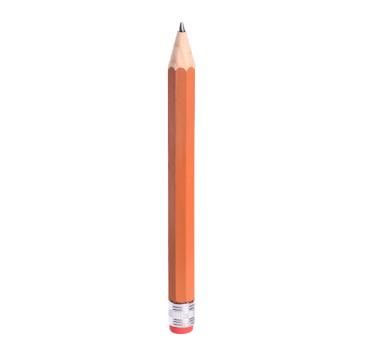 En gigantisk senaps färgade jätte blyertspenna! Totalat 30 cm lång