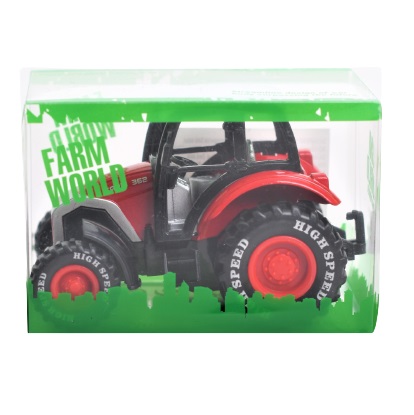 Fin liten röd traktor från Farm world. Perfekt för den traktorintresserade!