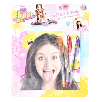 Färglägg din egna Soy Luna poster med medföljande pennor.