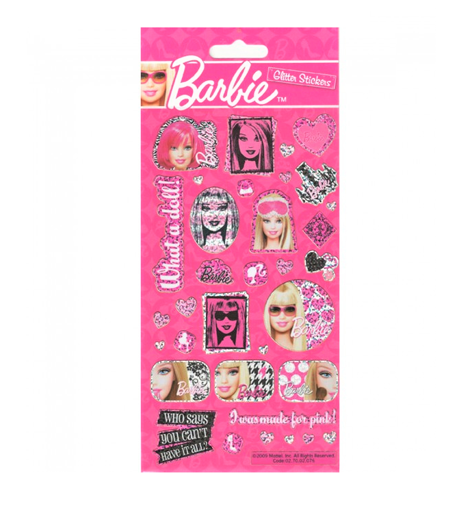 Barbie - Glitter Klistermärken