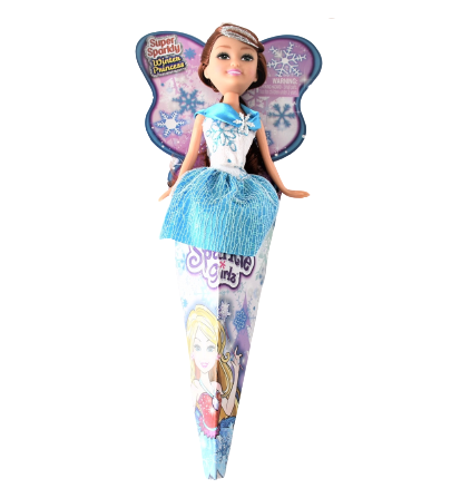 Sparkle Girlz vinterprinsessa, docka med en is och frost klänning