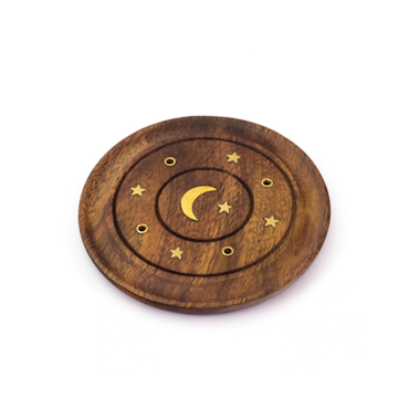 Incense Holder Moon and Stars Round