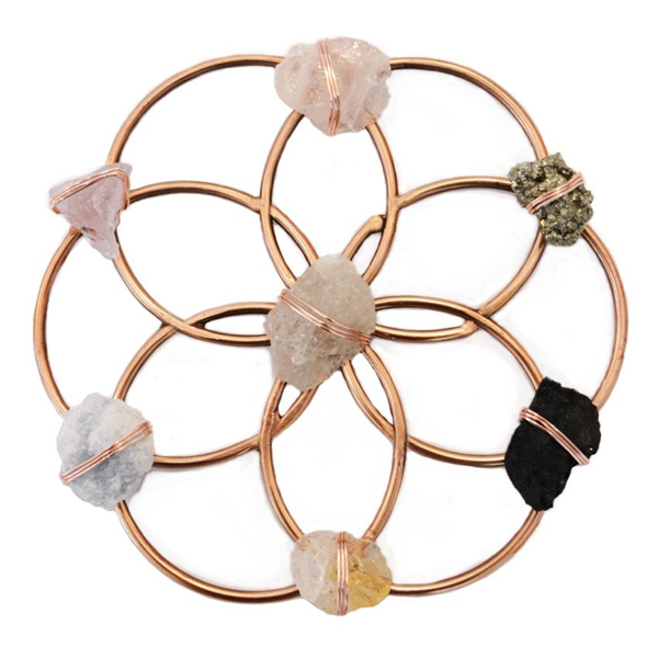 Crystal Healing grid Small Flower of Life Rosé - Ariana Ost