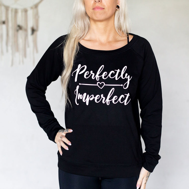 Sweatshirt "Perfectly Imperfect" Black - Soul Factory