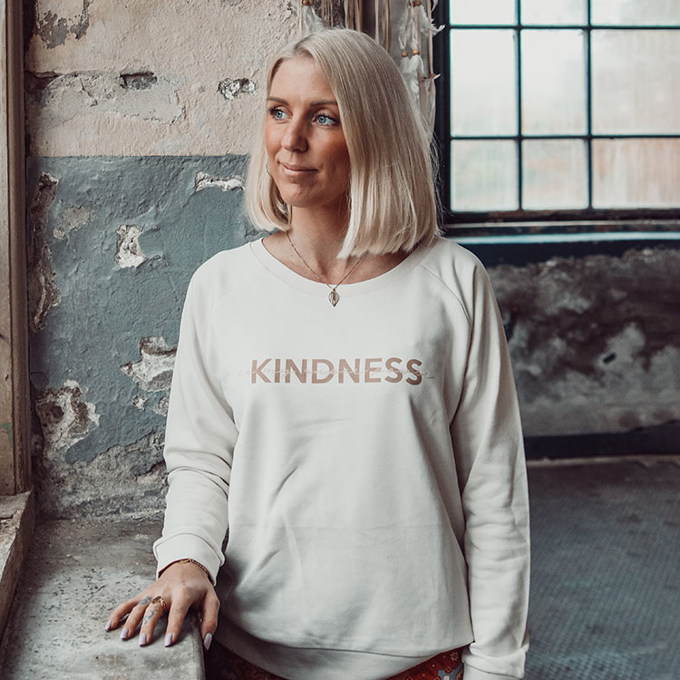 Sweatshirt "Kindness is my superpower" Vintage White/caramel - Soul Factory