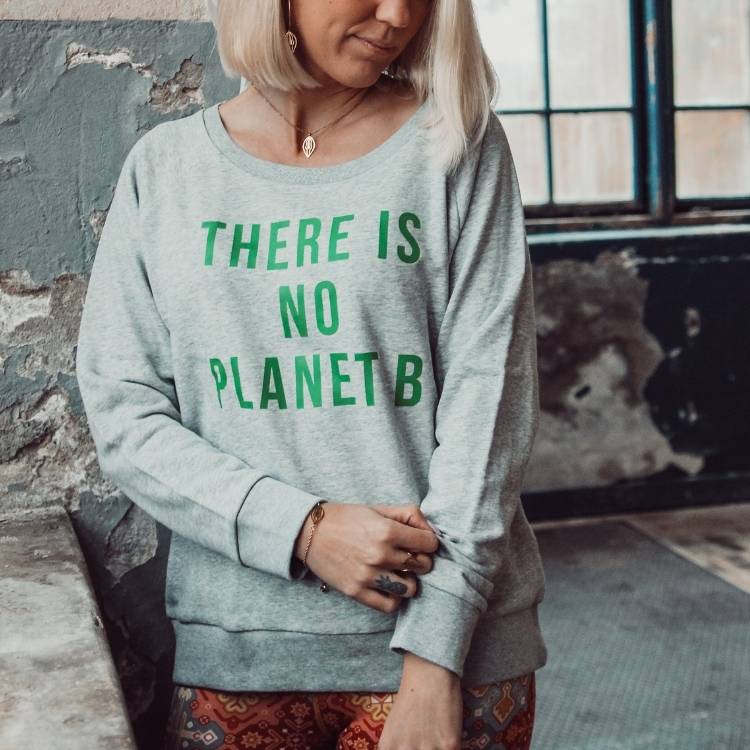 Sweater "There is no planet B" Grey - Soul Factory
