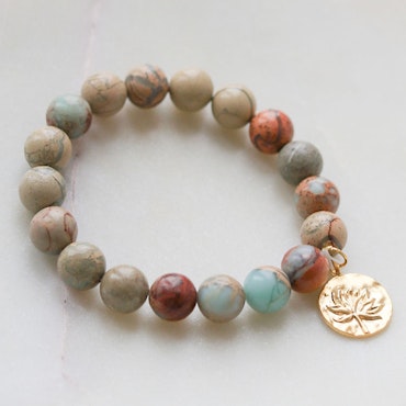 Stone bracelet Lotus Aqua Terra Jaspis Big - Blush & Promise