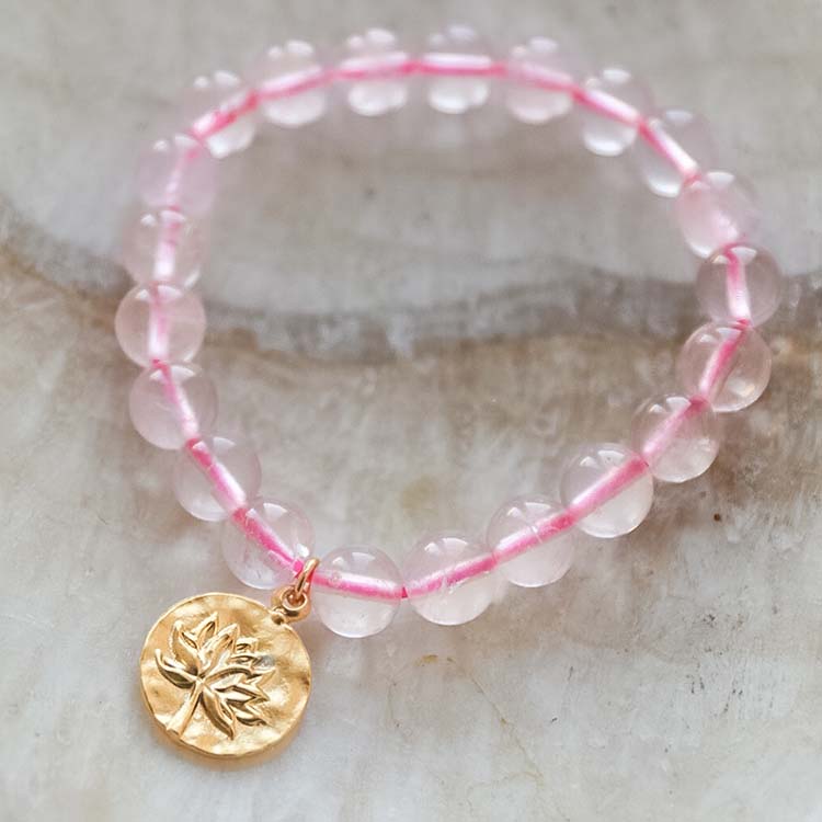 Stone bracelet Lotus Rose Quartz Medium - Blush & Promise