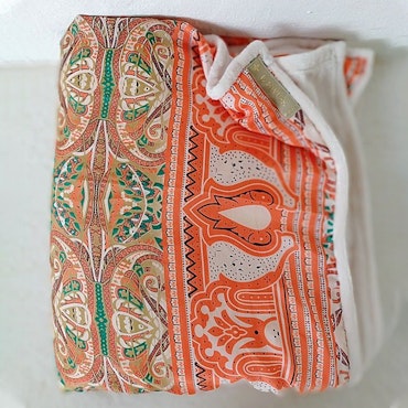 Yoga Blanket Sari/silk Orange Twist - E-swiss