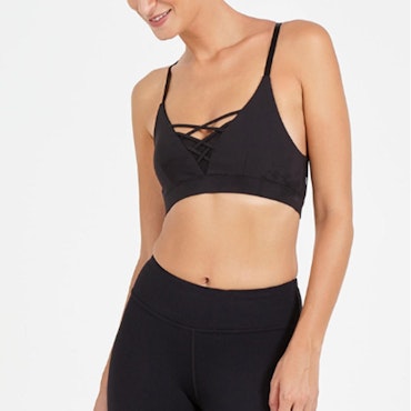 Sports Bra Yoga Black Noughts and Crosses - Dharma Bums
