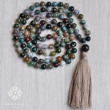 Mala necklace Indian Agate - Nouelle