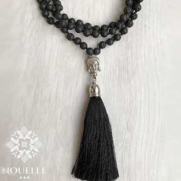 Mala necklace Buddha Lava - Nouelle
